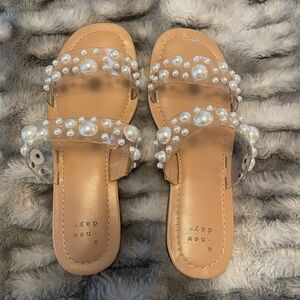 A New Day (Target) pearl sandals, perfect for a bridal event!